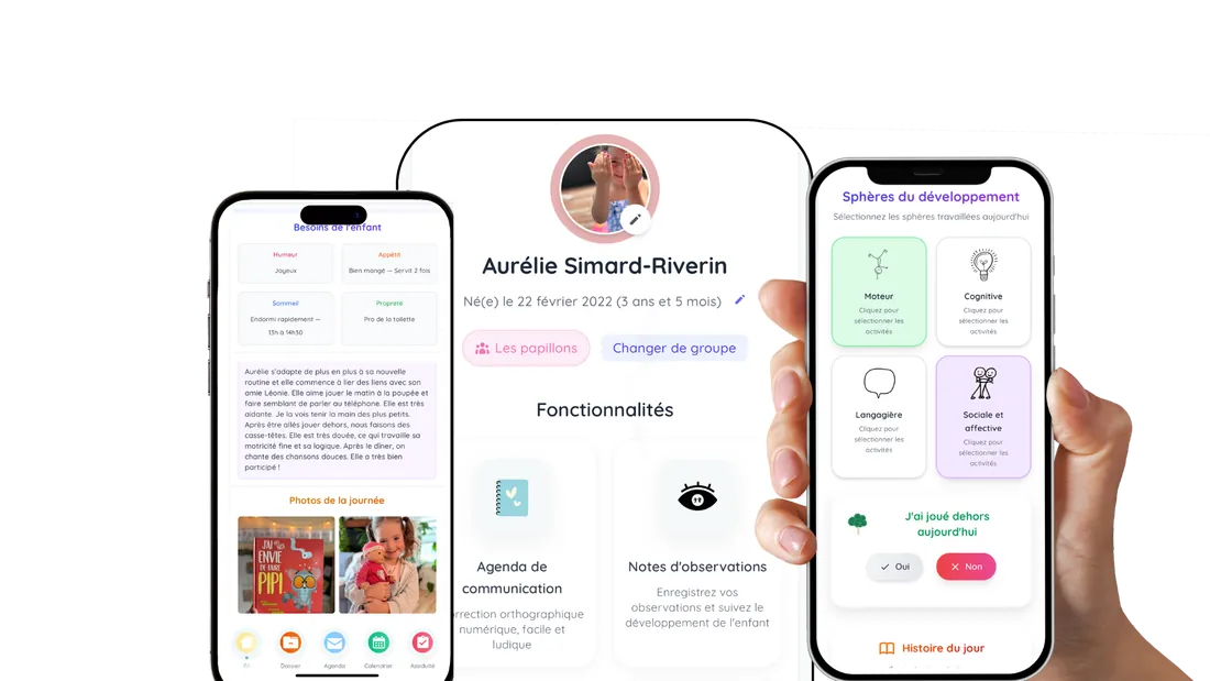 Application GE Agenda - gestion de garderie et agenda éducatrice